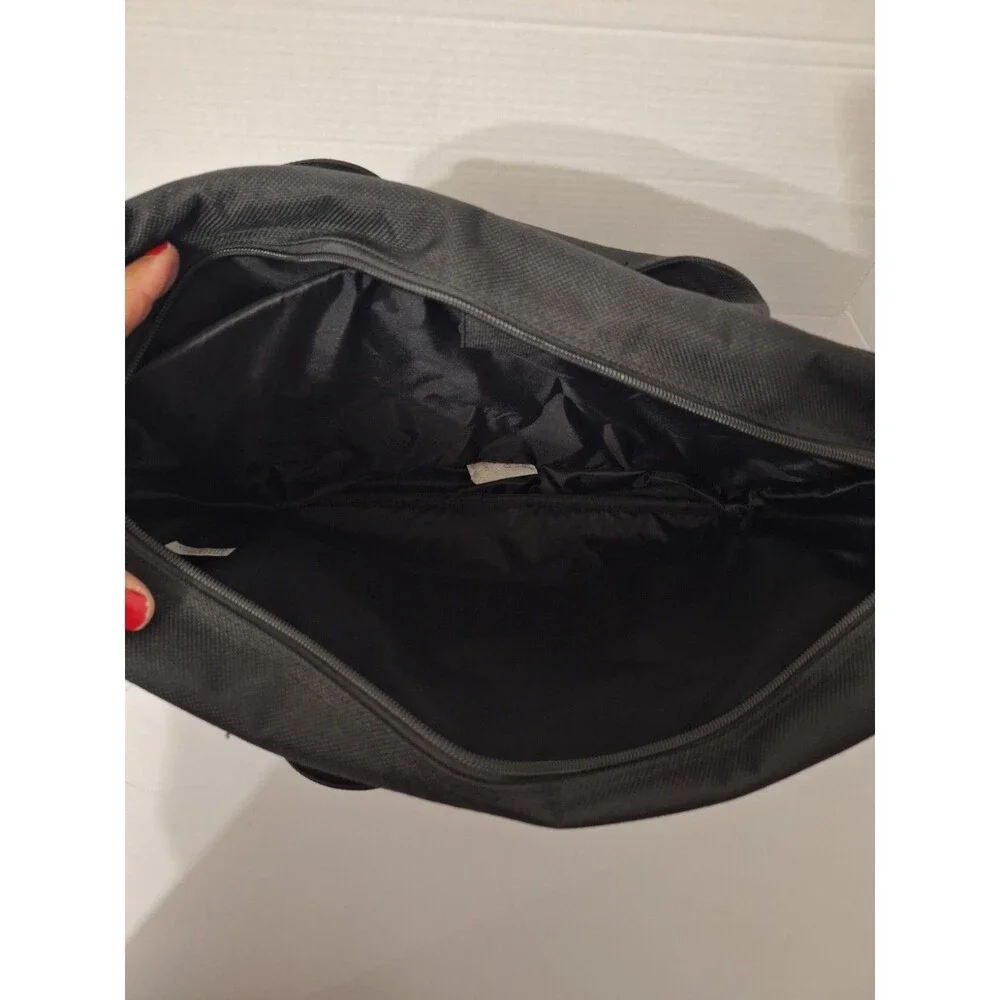 Soren Black Canvas Briefcase Messenger Security Fast Pass Laptop Bag -NEW